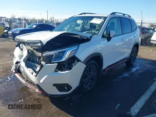 2023 Subaru Forester Sport with VIN JF2SKAJC7PH477135, listed as a IAAI auction lot 41265315 with 13,065 mi miles. Bid and sale history available at carsss.com. Image 17.