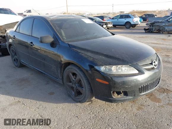 2008 Mazda 6 i Sport VE with VIN 1YVHP80C585M10017, listed as a IAAI auction lot 41553863 with 186,768 mi miles. Bid and sale history available at carsss.com. Image 1.