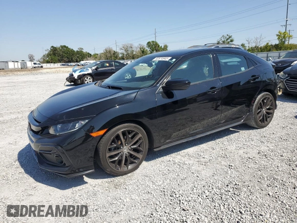 2021 Honda Civic Sport with VIN SHHFK7H4XMU217646, listed as a Copart auction lot 52574945 with 77,731 mi miles and Salvage Title. Bid and sale history available at DreamBid. Image 1.