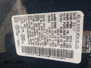 2017 Infiniti QX70 with VIN JN8CS1MW0HM414433, listed as a IAAI auction lot 41791003 with 105,946 mi miles and . Bid and sale history available at DreamBid. Image 9.