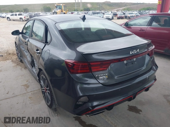 2022 Kia Forte GT with VIN 3KPF44AC6NE458008, listed as a IAAI auction lot 41762884 with 51,456 mi miles. Bid and sale history available at carsss.com. Image 3.
