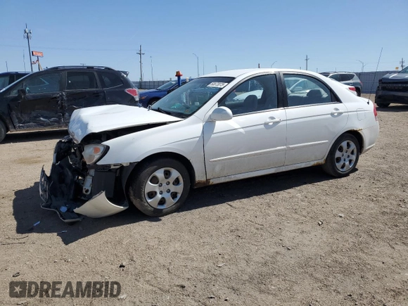 2007 Kia Spectra EX with VIN KNAFE121775460533, listed as a Copart auction lot 50873075 with 116,433 mi miles and Salvage Title. Bid and sale history available at carsss.com. Image 1.