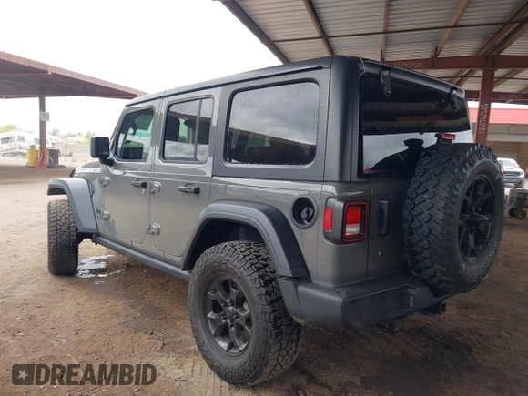 2020 Jeep Wrangler Unlimited Black and Tan с VIN 1C4HJXDG3LW266615, выставлен на аукционе IAAI как лот 42207899 с пробегом 55 291 миль миль и . История ставок и продаж доступна на DreamBid. Изображение 3.
