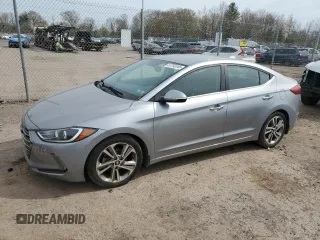 2017 Hyundai Elantra Limited with VIN 5NPD84LF0HH206970, listed as a Copart auction lot 53753345 with 78,000 mi miles and Salvage Title. Bid and sale history available at carsss.com. Image 1.