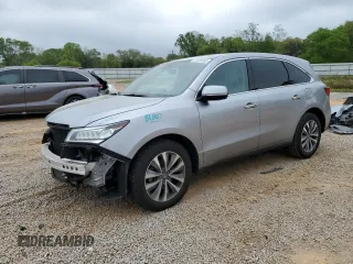 2016 Acura MDX w/Tech with VIN 5FRYD3H45GB015796, listed as a Copart auction lot 51220955 with 72,555 mi miles and Salvage Title. Bid and sale history available at carsss.com. Image 1.