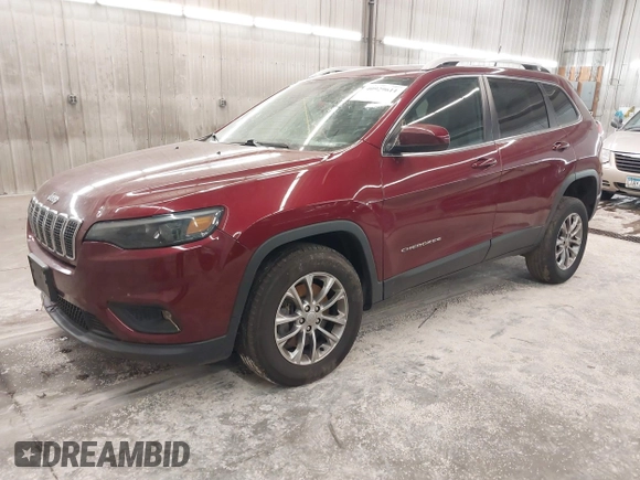 2019 Jeep Cherokee Latitude Plus with VIN 1C4PJMLX0KD185576, listed as a IAAI auction lot 40929611 with 105,546 mi miles and . Bid and sale history available at DreamBid. Image 18.