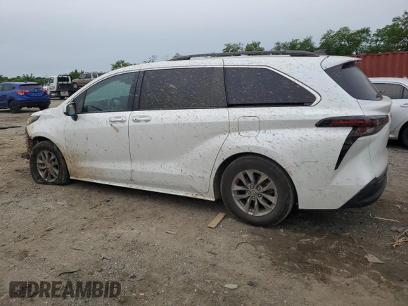 2023 Toyota Sienna XLE с VIN 5TDYRKECXPS147652, выставлен на аукционе Copart как лот 58359105 с пробегом 44 107 миль миль и Списание • Salvage title. История ставок и продаж доступна на DreamBid. Изображение 2.