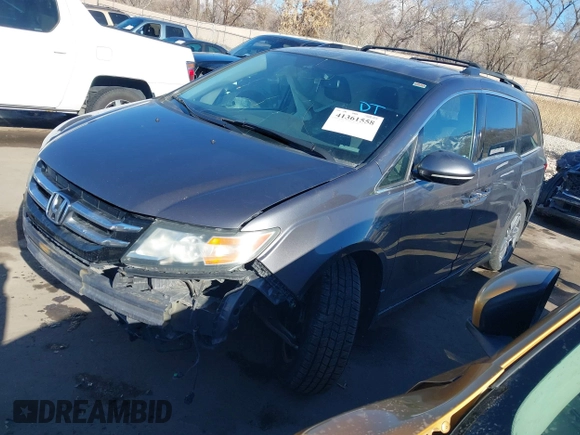 2015 Honda Odyssey Touring Elite with VIN 5FNRL5H98FB024958, listed as a IAAI auction lot 41361558 with 212,806 mi miles and . Bid and sale history available at DreamBid. Image 18.