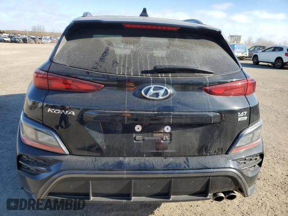 2023 Hyundai Kona N Line with VIN KM8K3CA30PU992830, listed as a Copart auction lot 85872864 with 32,365 mi miles and Salvage Title. Bid and sale history available at carsss.com. Image 6.