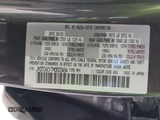 2021 Mazda CX-9 Touring with VIN JM3TCACY7M0503484, listed as a IAAI auction lot 42013262 with 63,777 mi miles and . Bid and sale history available at DreamBid. Image 9.