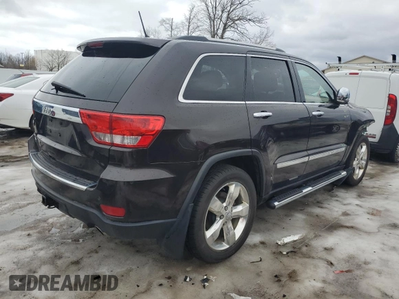 2013 Jeep Grand Cherokee Overland with VIN 1C4RJFCG7DC571280, listed as a Copart auction lot 47250365 with 53,907 mi miles and Salvage Title. Bid and sale history available at carsss.com. Image 3.