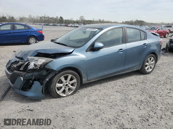 2010 Mazda 3 i Sport with VIN JM1BL1SF2A1204351, listed as a Copart auction lot 49586985 with 215,424 mi miles and Salvage Title. Bid and sale history available at carsss.com. Image 1.