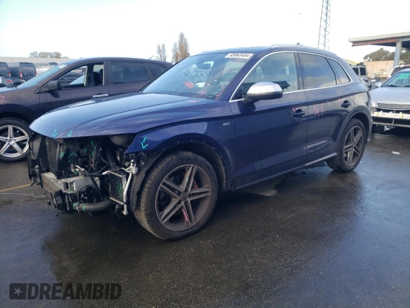 2018 Audi SQ5 Prestige with VIN WA1C4AFY9J2125812, listed as a Copart auction lot 83863484 with 87,142 mi miles and Salvage Title. Bid and sale history available at DreamBid. Image 1.