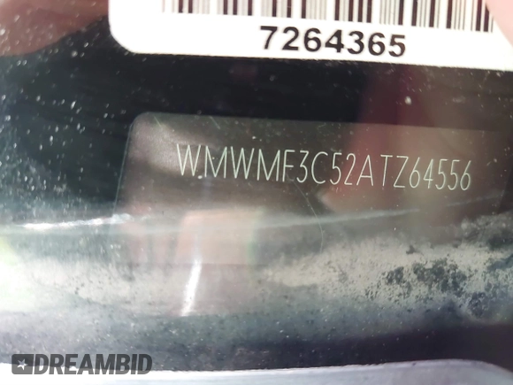 2010 MINI Hardtop with VIN WMWMF3C52ATZ64556, listed as a IAAI auction lot 41862088 with Not Provided miles and . Bid and sale history available at DreamBid. Image 11.