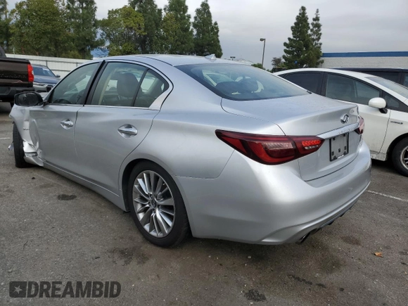 2018 Infiniti Q50 3.0t LUXE with VIN JN1EV7AP5JM590527, listed as a Copart auction lot 82385574 with 80,962 mi miles and Salvage Title. Bid and sale history available at carsss.com. Image 2.