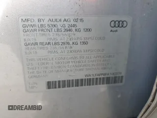 2015 Audi Q5 Premium Plus z VIN WA1LFAFP8FA100379, wystawiony jako Copart lot #49571005 z przebiegiem Nie podano mil oraz Szkody całkowita. Historia ofert i sprzedaży dostępna na DreamBid. Obrazek 13.