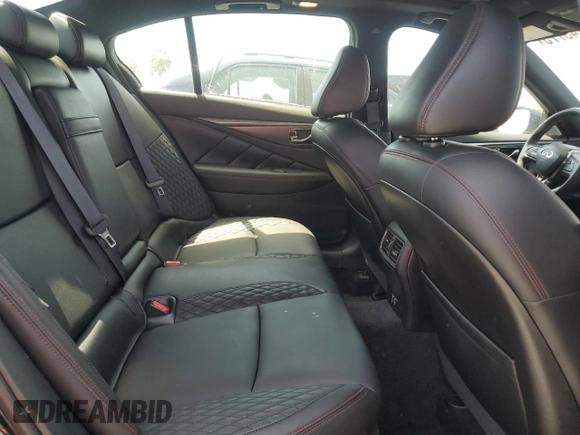 2023 Infiniti Q50 Red Sport 400 with VIN JN1FV7DP8PM570247, listed as a Copart auction lot 51143775 with 8,919 mi miles and Clean Title. Bid and sale history available at DreamBid. Image 10.