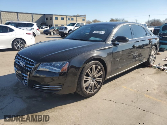 2014 Audi A8 3.0T with VIN WAURGAFD7EN011250, listed as a Copart auction lot 83664654 with 102,924 mi miles and Salvage title. Bid and sale history available at DreamBid. Image 1.