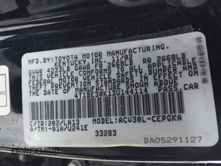 2003 Toyota Camry LE with VIN 4T1BE30K13U144114, listed as a IAAI auction lot 41829879 with 60,385 mi miles and . Bid and sale history available at DreamBid. Image 9.