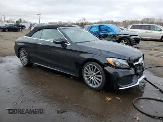 2018 Mercedes-Benz C 300 with VIN WDDWK4KB1JF615509, listed as a Copart auction lot 49956135 with 25,030 mi miles and Salvage title. Bid and sale history available at DreamBid. Image 4.