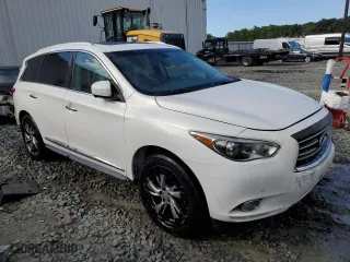 2013 Infiniti JX35 with VIN 5N1AL0MM6DC313644, listed as a Copart auction lot 66887894 with 138,106 mi miles and Salvage Title. Bid and sale history available at carsss.com. Image 4.