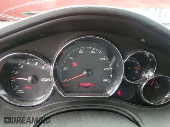 2006 Pontiac G6 GT with VIN 1G2ZH158664144243, listed as a Copart auction lot 57622335 with 104,684 mi miles and Salvage title. Bid and sale history available at DreamBid. Image 9.