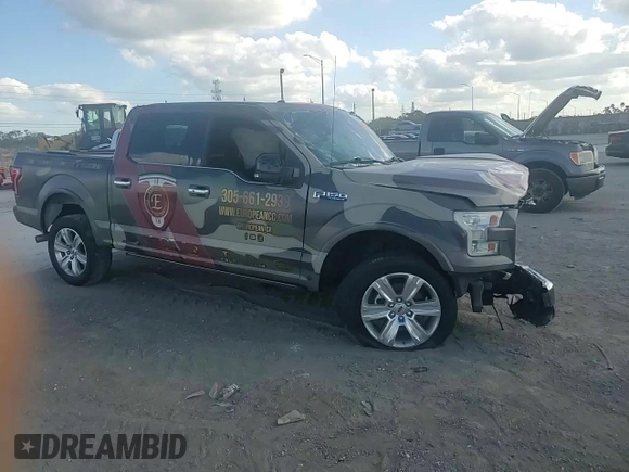 2017 Ford F-150 XL with VIN 1FTEW1EF9HFC50384, listed as a Copart auction lot 85538764 with Not provided miles and Salvage title. Bid and sale history available at DreamBid. Image 11.
