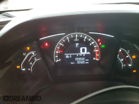 2017 Honda Civic Sedan LX with VIN 19XFC2F52HE072255, listed as a Copart auction lot 50661395 with 93,032 mi miles and Salvage Title. Bid and sale history available at carsss.com. Image 9.