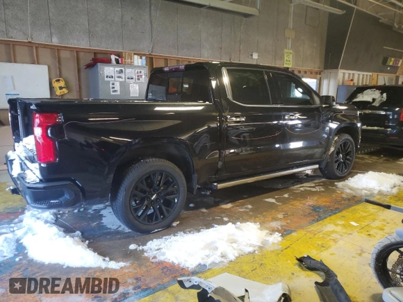 2019 Chevrolet Silverado 1500 High Country with VIN 1GCUYHEL7KZ157342, listed as a Copart auction lot 41569715 with 41,099 mi miles and Salvage Title. Bid and sale history available at carsss.com. Image 3.
