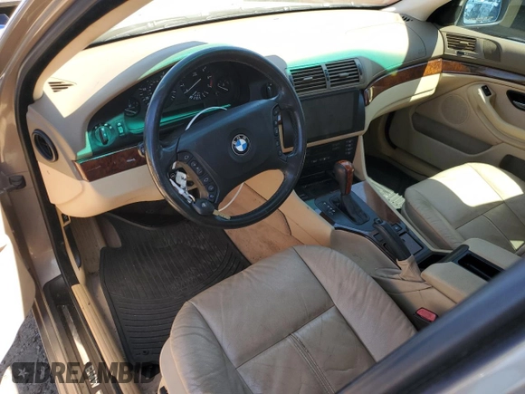 2003 BMW 5 Series 525iA with VIN WBADT43453G034099, listed as a Copart auction lot 71457414 with 0 mi miles and Salvage Title. Bid and sale history available at carsss.com. Image 8.