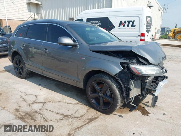 2014 Audi Q7 S line Prestige with VIN WA1DGAFE2ED015034, listed as a IAAI auction lot 42443990 with 51,612 mi miles and . Bid and sale history available at DreamBid. Image 1.