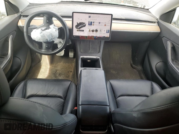 2021 Tesla Model Y Performance with VIN 5YJYGDEF2MF262273, listed as a Copart auction lot 50569245 with 90,879 mi miles and Salvage Title. Bid and sale history available at DreamBid. Image 8.