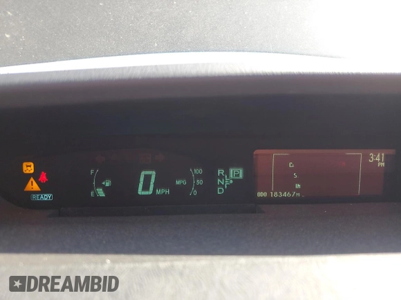 2012 Toyota Prius One with VIN JTDKN3DU6C1517021, listed as a Copart auction lot 55260195 with 183,467 mi miles and Clean Title. Bid and sale history available at DreamBid. Image 9.