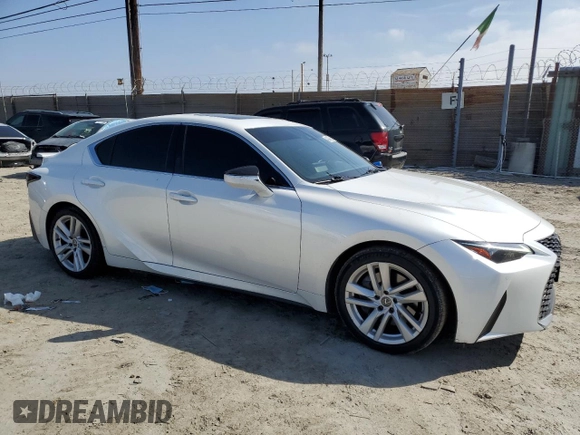 2021 Lexus IS 300 with VIN JTHCA1D29M5115814, listed as a Copart auction lot 49497155 with 40,852 mi miles and Salvage title. Bid and sale history available at DreamBid. Image 4.