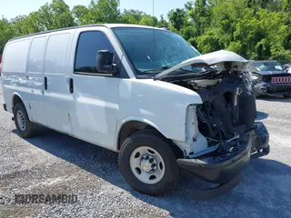 2020 Chevrolet Express Cargo z VIN 1GCWGAFG3L1254073, wystawiony jako IAAI lot #42511393 z przebiegiem 153 369 mil mil oraz . Historia ofert i sprzedaży dostępna na DreamBid. Obrazek 1.