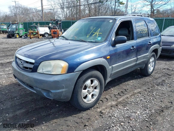 2002 Mazda Tribute LX with VIN 4F2YU08192KM28158, listed as a IAAI auction lot 41832036 with 999,999 mi miles. Bid and sale history available at carsss.com. Image 2.