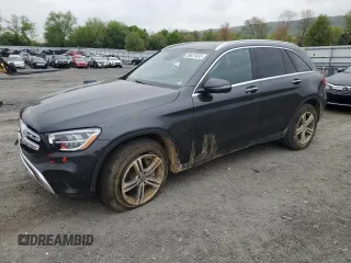 2021 Mercedes-Benz GLC with VIN W1N0G8EB3MF961269, listed as a Copart auction lot 50421033 with 32,679 mi miles and Salvage Title. Bid and sale history available at carsss.com. Image 1.