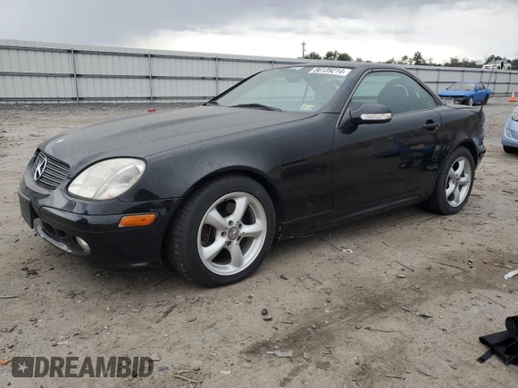 2002 Mercedes-Benz SLK 320 z VIN WDBKK65F12F250431, wystawiony jako Copart lot #86139214 z przebiegiem 72 356 mil mil oraz Czysty tytuł • Clean title. Historia ofert i sprzedaży dostępna na DreamBid. Obrazek 1.