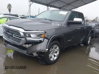 2019 Ram 1500 Laramie with VIN 1C6SRFDTXKN605257, listed as a IAAI auction lot 41562139 with 89,303 mi miles. Bid and sale history available at carsss.com. Image 2.