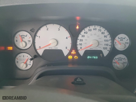 2007 Dodge Ram 2500 Laramie with VIN 1D7KS28A07J623513, listed as a Copart auction lot 46639475 with 241,763 mi miles and Salvage Title. Bid and sale history available at carsss.com. Image 9.