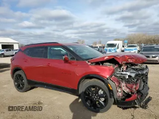 2021 Chevrolet Blazer RS with VIN 3GNKBKRS8MS554301, listed as a Copart auction lot 51752175 with 60,475 mi miles and Salvage title. Bid and sale history available at DreamBid. Image 4.
