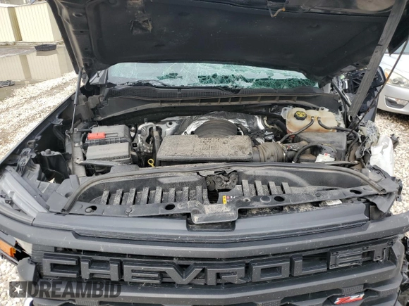 2022 Chevrolet Silverado 1500 Custom Trail Boss with VIN 3GCPDCED6NG597500, listed as a Copart auction lot 59104274 with 74,498 mi miles and Non Repairable. Bid and sale history available at DreamBid. Image 11.