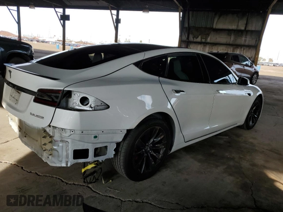 2019 Tesla Model S 100D with VIN 5YJSA1E45KF330633, listed as a Copart auction lot 49329745 with 74,047 mi miles and Salvage title. Bid and sale history available at DreamBid. Image 3.