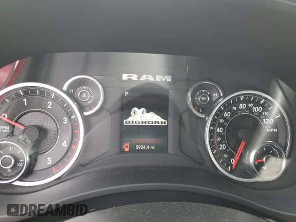 2024 Ram 2500 Big Horn with VIN 3C6UR5DL0RG247012, listed as a Copart auction lot 53093935 with 5,924 mi miles and Salvage title. Bid and sale history available at DreamBid. Image 9.