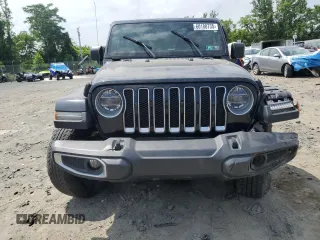 2019 Jeep Wrangler Unlimited Sahara with VIN 1C4HJXEN5KW523978, listed as a Copart auction lot 60188735 with 21,937 mi miles and Salvage title. Bid and sale history available at DreamBid. Image 5.