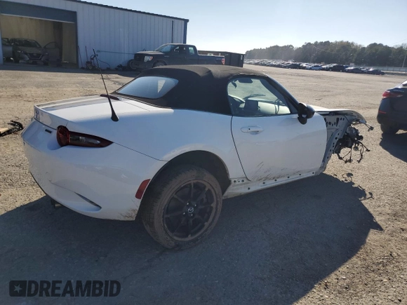 2021 Mazda MX-5 Miata Sport with VIN JM1NDAB79M0453940, listed as a Copart auction lot 85842094 with 29,159 mi miles and Salvage title. Bid and sale history available at DreamBid. Image 3.