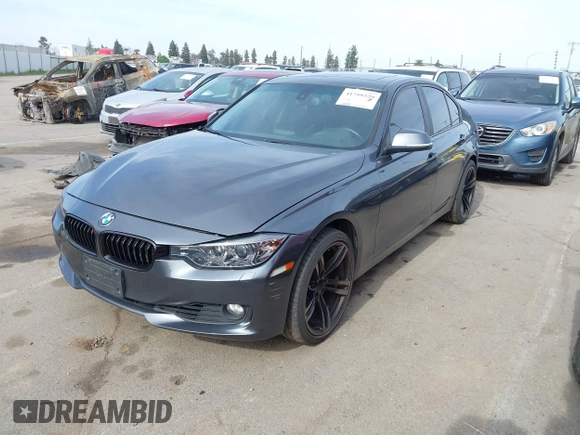 2013 BMW 3 Series 328i xDrive with VIN WBA3B5C55DF590806, listed as a IAAI auction lot 41759329 with 99,847 mi miles. Bid and sale history available at carsss.com. Image 2.