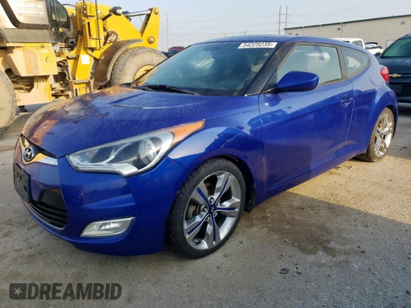 2013 Hyundai Veloster w/Black Int with VIN KMHTC6AD9DU112847, listed as a Copart auction lot 54225235 with 149,163 mi miles and Clean title. Bid and sale history available at DreamBid. Image 1.