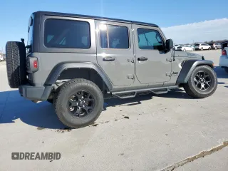 2021 Jeep Wrangler Unlimited Sport S with VIN 1C4HJXDG4MW699376, listed as a Copart auction lot 47202615 with 57,192 mi miles and Salvage Title. Bid and sale history available at DreamBid. Image 3.