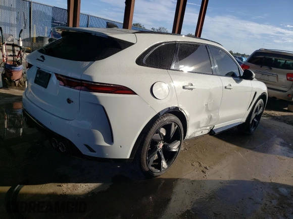 2022 Jaguar F-Pace SVR with VIN SADCZ2EEXNA694138, listed as a Copart auction lot 76778653 with 38,121 mi miles and . Bid and sale history available at DreamBid. Image 3.